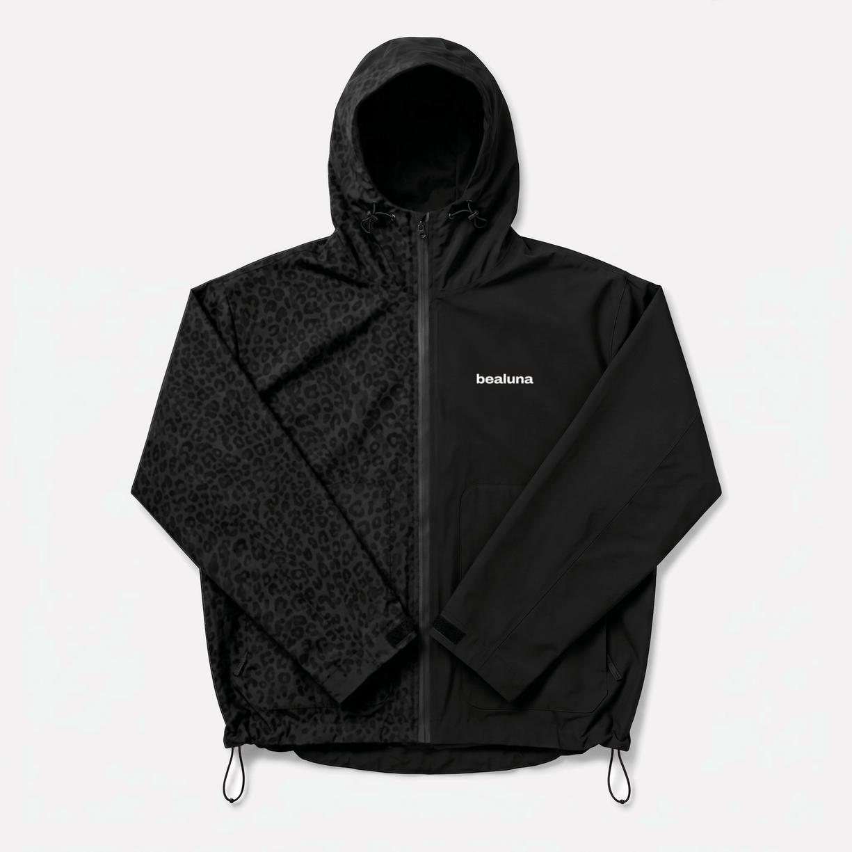 Veste de pluie guépard réactive à l’eau en noir