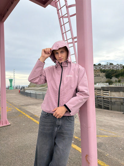 Veste de pluie guépard réactive à l'eau - Rose