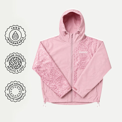 Veste de pluie guépard réactive à l'eau - Rose