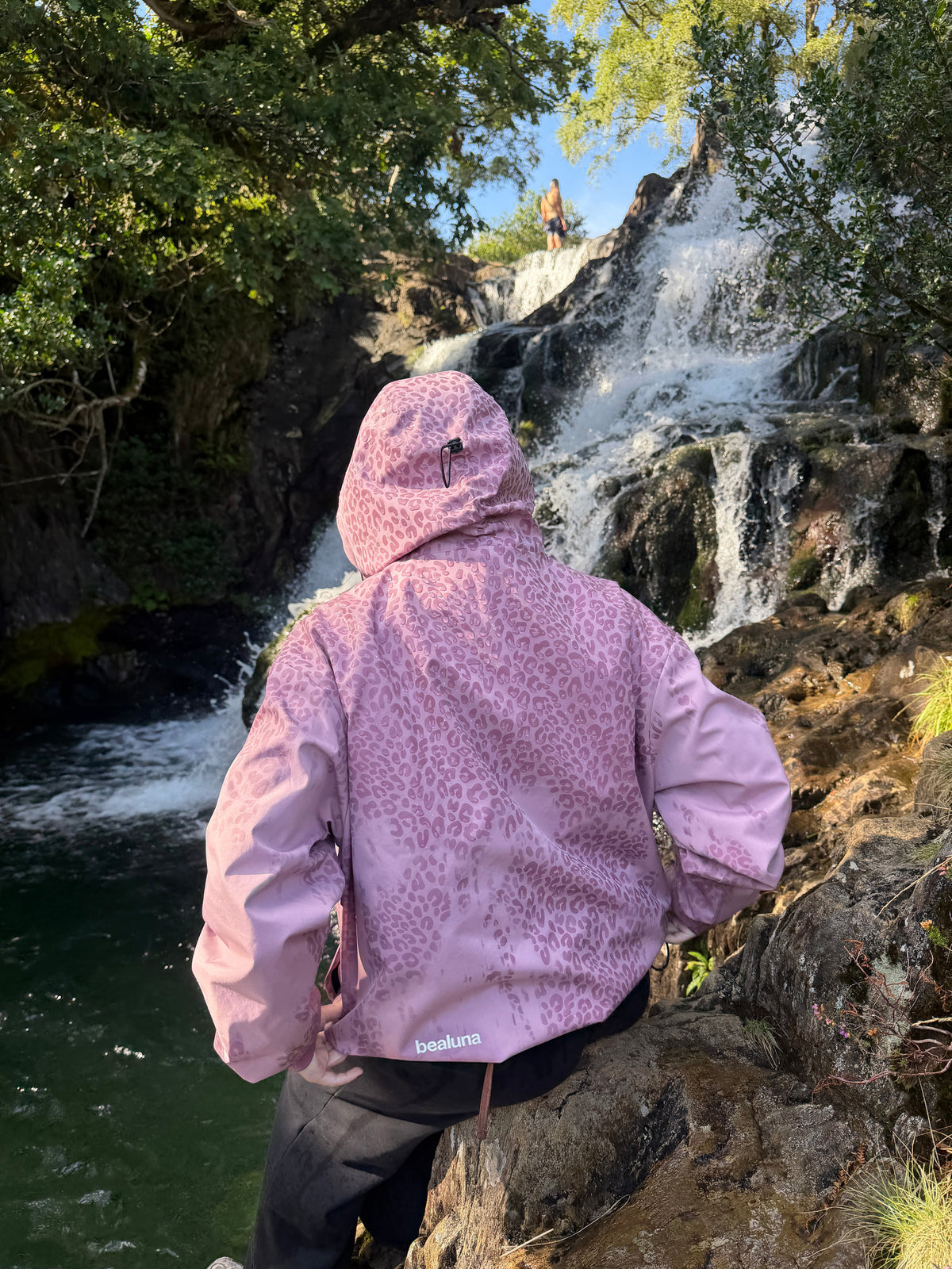 Veste de pluie guépard réactive à l'eau - Rose