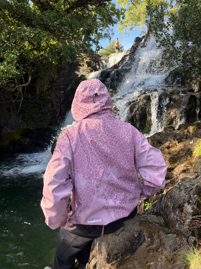 Veste de pluie guépard réactive à l'eau - Rose