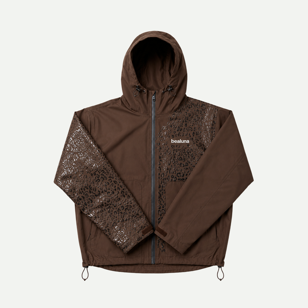 Veste de pluie guépard réactive à l'eau - Marron