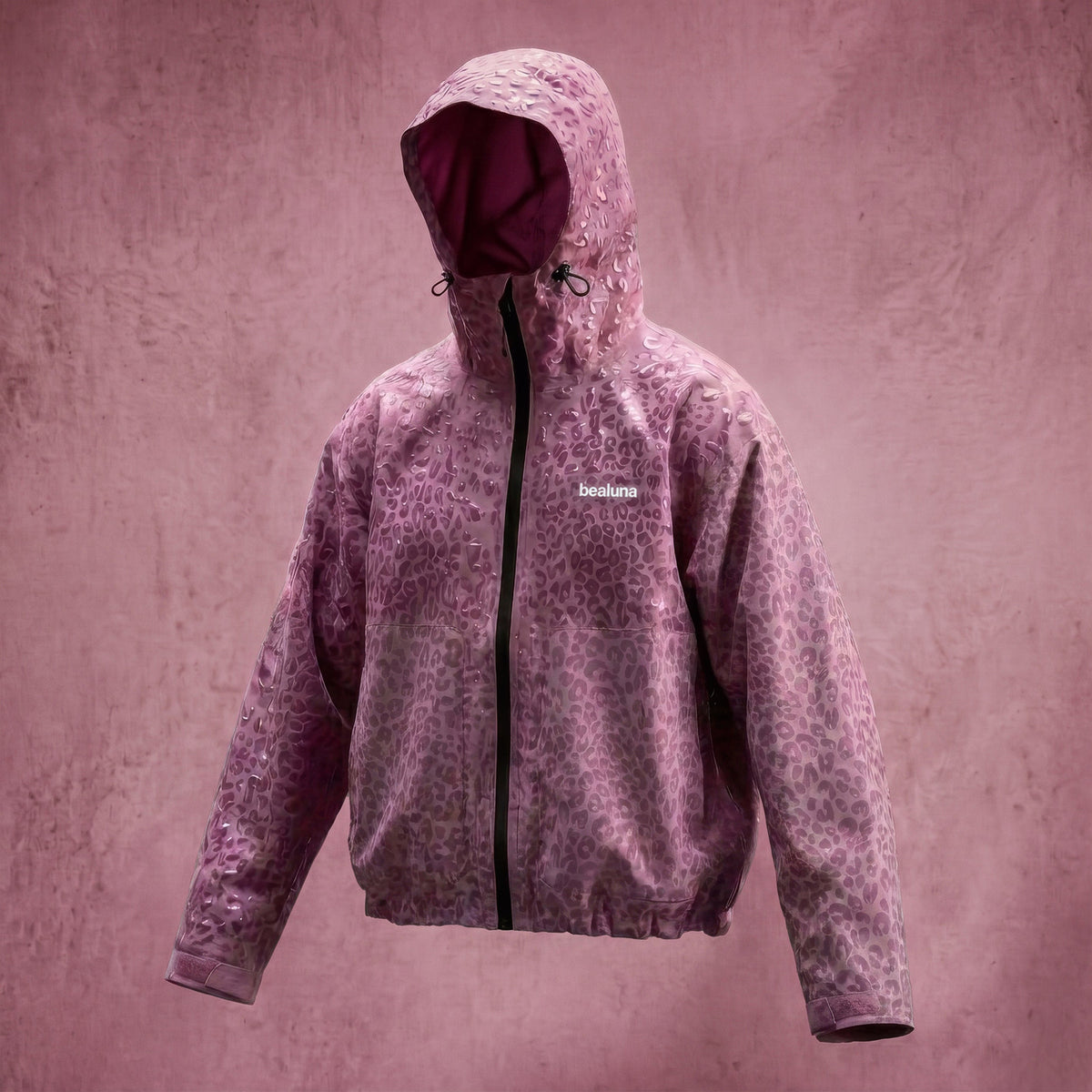 Veste de pluie guépard réactive à l'eau - Rose